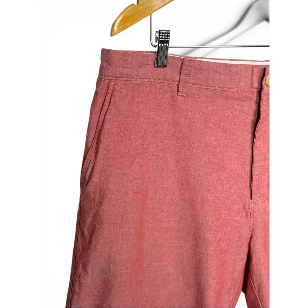 Men's J Crew Classic sunset Red Cotton  Shorts size 38